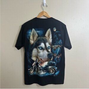 Caballo biker dog t-shirt